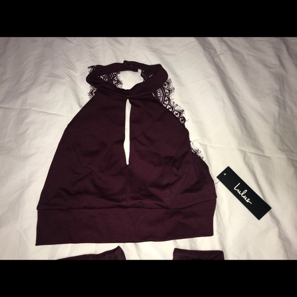 2 piece slim burgundy dress from Lulus - Picture 6 of 8